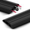 Cable Protector, Floor Cord Channel, Wire Cover,Protect Cables & Prevent Trip Hazards, Ideal for Office, Home, Gyms,Workshop and Hospitals (3m,Black)