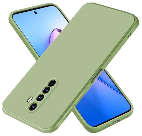 EASSGU Funda para Realme X2 Pro/OPPO Reno Ace (6.5 Inches), Carcasa de Silicona Suave de TPU - Verde Matcha