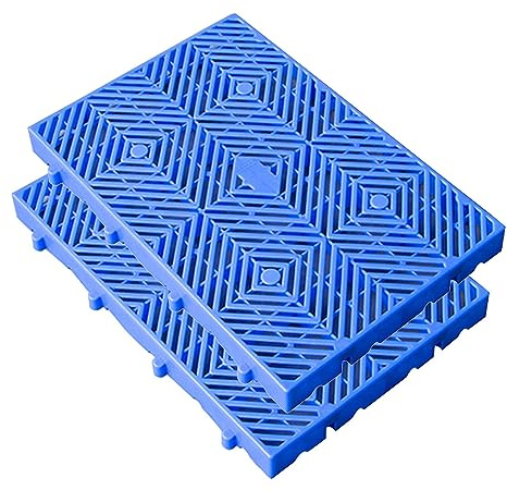 LXSEHN Kunststoffpalette, Sicherheitsaufbewahrung, verschachtelbare Versandgitter-Pads, 2 Stück, HDPE, rutschfeste Plattform, feste Lagerunterlage für Supermarkt, Haustiere (2 Stück, 61 x 48 x 5 cm)