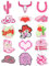 Beamandi Cute Cartoon Shoe Decoration Charms for Women Kids Girls Boys Clog Accessories Party Favors Birthday Gifts, Pink Cowgirl-15pcs