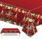 Weihnachtstischdecke Rot,137x274cm Tischdecke Weihnachten Rechteckige Weihnachten Tischhussen Tischläufe Xmas Tischdecke Esstischdecke,Groß Tischläufer Weihnachts Party Tischdecke Tischtuch