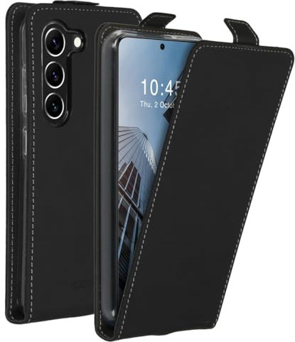 ACCEZZ Custodia a libro compatibile con Samsung Galaxy S23 – Custodia a libro – Custodia a libro in nero [1 scomparto per carte di credito, chiusura magnetica, in similpelle di alta qualità]