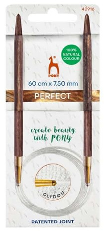 Pony Perfect Rundstricknadeln Holz 60 cm 7,5 mm - 1 Stk