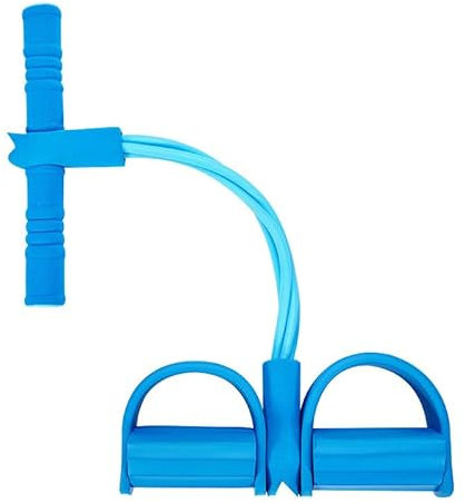 Fitness Gum 4 Tube Resistance Bands Latex Pedal Exerciser Sit-up Pull Rope Expander Elastic Bands Yoga Equipment Pilates Exercise (Blue)