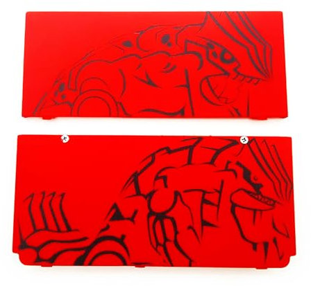 Repuesto de placa superior e inferior de carcasa extra New3DS de color rojo, compatible con consolas de juegos Nintendo New 3DS, para placa frontal superior e inferior trasera, 2 piezas