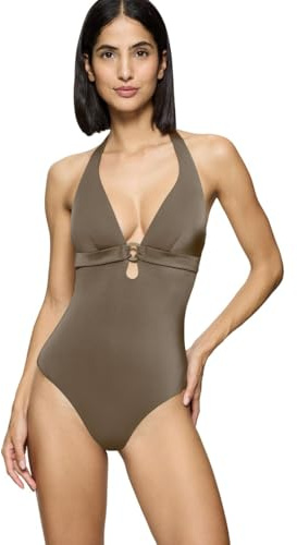 Triumph Midnight Swim OP 01, One Piece Swimsuit Damen, Braun (Havanna), 38