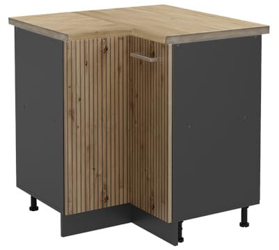 Vicco Meuble d'angle R-Line, Chêne Artisan/Anthracite, 75.6 cm, PT Chêne