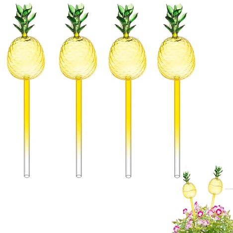 Bewaesserungskugel, 2/4 Stück Bewässerung Zimmerpflanzen Bewässerungssystem Balkon Ananas Große Pflanzen Gießkugeln Pflanzen Selbstbewässernde Glaspflanze Wasserkugeln für Pflanzen (4pcs)
