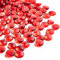 Meschett 0.44KG Marmi di Vetro Rosso,Mini Perline di Vetro Piatto~150 PZ per Vaso Riempitivi,Mancala Gemme Fish Tank Rocce per Tavolo Acquario,Home Decor Art Craft Supplies(0.5~0.7)