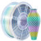 iBOSS Mehrfarbiges PLA+ Filament 1,75 mm, PLA Plus Matte Oberfläche Regenbogen 3D-Drucker Filament 1 kg (2,2 lbs), Farbwechsel PLA Pro 3D-Druck-Filament, Matter Regenbogen