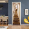 FYRHLH 3d Türtapete Selbstklebend Weinlese-Treppe Türposter Fototapete, Schlafzimmer Wohnzimmertür Aufzug Tür Aufkleber B77 x H200cm