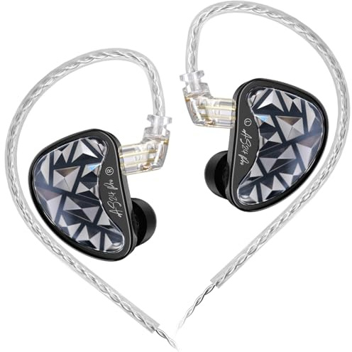 KZ AS24 Pro in Ear Monitor Headphones, HiFi Bass Noise Isolation Earphones, 12 Balanced Armature Drivers IEM Wired Earbuds (Without mic, Standard Version)