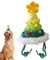 Chapeau de sapin de Noël pour chat, chapeau d'hiver en forme d'arbre de Noël pour chiens – Joli chapeau tricoté pour animaux de compagnie avec étoile à cinq branches faite à la main