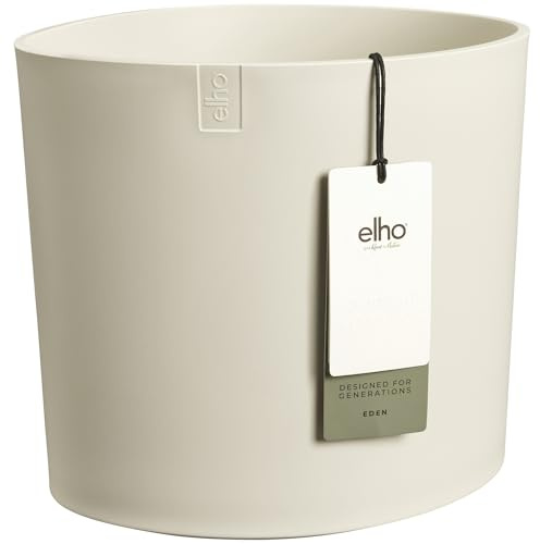elho Eden 30cm Blumentopf - Linen White | L 28.2 x B 30.5 x H 27.9 cm | für den Innen- und Außenbereich | 100% recyceltes Plastik