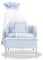 Generisch Babyhafen Beistellbett 3-in-1 – Babybett, Stubenbett & Reisebett | Komplettset mit Matratze & Baldachin | Royal | Höhenverstellbar & Atmungsaktiv (Blau)