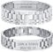 VNOX Armband Herren Gravur Geschenk : Personalisiertes Armband Silber Text für Papa Männer Ehemann Frau, Geschenk für ihn Armbänder mit Gravur, Edelstahl Gliederarmband Vatertag Geburtstag