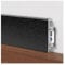 Sockelleisten Fussleisten Schwarze Sockelleisten - Perforierte Installation Komplettpaket, Metall-Aluminium-Fußbodenleiste 10 8 6 5 4 cm hoch, Sockelleiste Line für Holz/Fliesen/Betonwände Schützen(W