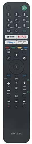 AULCMEET RMF-TX520E Telecomando vocale sostitutivo Compatibile con 4K 8K Ultra Bravia TV KD-55X80J KD-50X89J KD-50X82J KD-50X81J KD-50X80J KD-43X89J KD-43X82J KD-43X81J KD-43X80J