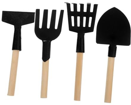 TOYANDONA 4 Pezzi mini attrezzi da giardino giocattoli per giocattoli per attrezzi da giardino strumenti per bonsai in miniatura miniature di case delle bambole ferro da stiro