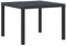 vidaXL Gartentisch Anthrazit 100 x 100 x 73 cm Poly-Rattan, Garten und Terrasse, rechteckiger Tisch aus Stahl, große, wetterfeste Essgruppe für den Außenbereich