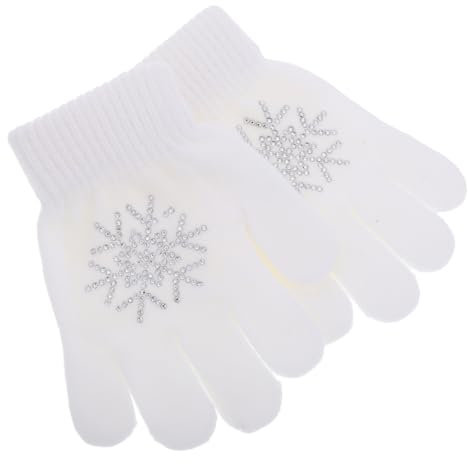 UKCOCO 1 Paar Skating-Handschuhe Eislaufhandschuhe Skating-Schutzausrüstung für Rollschuhe -Skatinghandschuhe Greifhandschuhe für Schlittschuhhandschuhe Stricken Weiß