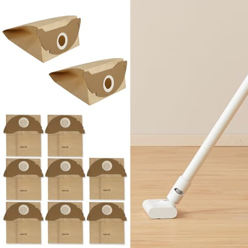 Lot de 10 sacs d'aspirateur 6.904-322.0 pour Kärcher, accessoires d'aspirateur Kärcher pour les modèles 6.904-322, A2000, A2003, A2004, A2014, A2024, A2054, A2064, A2074, WD2200 WD2210. WD2240