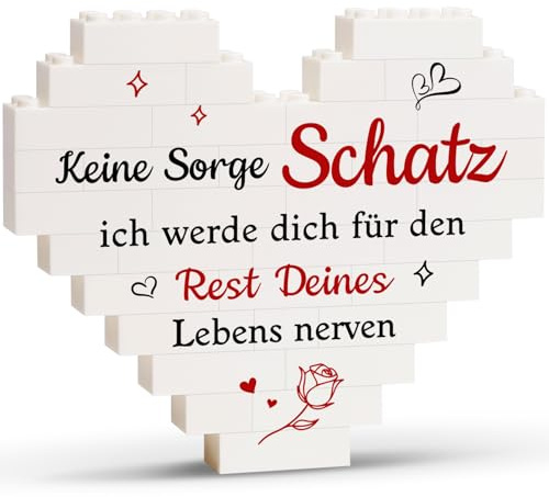 SECOGM Jahrestag Geschenk für Sie, Ich Liebe Dich Geschenke für Frauen, Hochzeitstag Geschenke für Frauen, Liebesgeschenk für Freundin Ehefrau zu Valentinstag Geburtstag, Herzförmige Deko