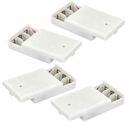 nilic AA Battery Case Box with USB Port, 4 Pack Portable USB Power Supply for LED Lights, 3 x AA Battery Holder with On Off Switch for Fairy Lights, Curtain Lights, DIY and Outdoor Use