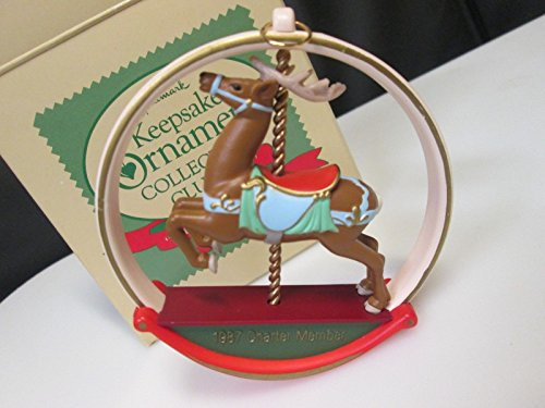 Hallmark Karussell, Rentier Schmuck 1987 Andenken Ornament Collector 's Club