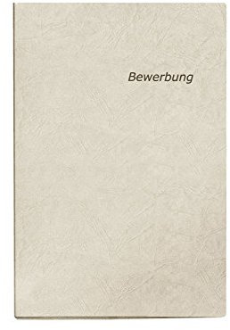 Veloflex 4941092 - Bewerbungsmappe 2-teilig, DIN A4, Vorderdeckel mit Druck Bewerbung, Leder-Struktur, beige