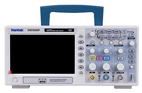 Hantek DSO5202P Digital Oscilloscope Oszilloskope 200MHz 1Gs 2CH LCD 7 TFT DE
