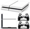 Morbuy PS4 Skin Vinyl Autocollant Decal Sticker pour Playstation 4 Console + 2 Dualshock Manette Set Skins (Blanc)