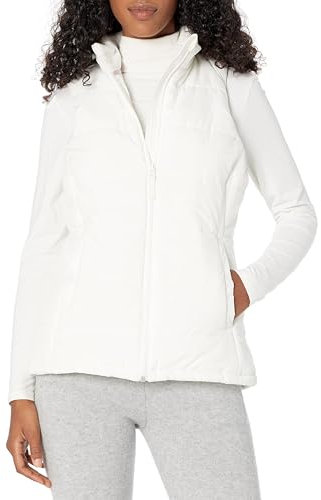 Amazon Essentials Women's Mid-Weight Zip Puffer Gilet, Ivory, XL