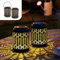 Gadgy Solar-Gartenlampen – 2er-Set mit Pfauenmotiv, hängende Metalllaternen für den Außenbereich, dekorative schwarze Lichter für Terrasse und Balkon