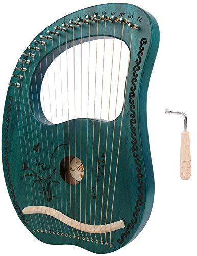 Lyre Harfe mit Stimmschlüssel, 19 Saitiger 19 Töniger stimmbarer Mahagoni Lye Harfen Kleines für Musikliebhaber