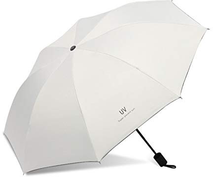 BAJIE Faltschirm Ultraviolett Manueller Regenschirm, Schwarzer Kleber, Sonnenschutz, Regenschutz, Sonnenschutz, Dreifacher Regenschirm, Faltbarer Sonnenschirm