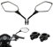 SacJkt Universal-Motorradspiegel, drehbar, 1 Paar Motorrad-Rückspiegel aus ABS-Kunststoff, mit Spiegelhalterung, für Sportfahrrad, Scooter (schwarz)