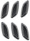 6 Stück Auto Außenhaube Seitentür Luftstrom Vent Dekoration Trim,MoreChioce Universal Luftstrom Trim Kotflügel Lufteinlass Schaufel Dekoration Aufkleber Haube Entlüftungsabdeckung