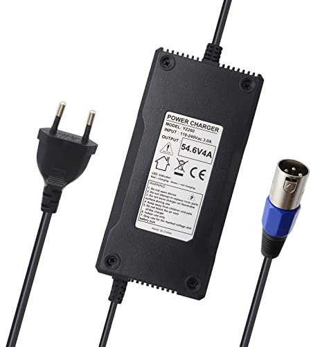 xiixtoo 54,6V 4A Ladegerät Netzteil für 48V Ladegerät mit für Ebike Skateboard Fahrrad 13S Batterien