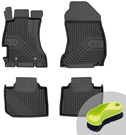 FROGUM No.77 Gummimatten Ganzjahresset von Auto Fußmatten Autofussmatten für Subaru Impreza IV 2011-2018, für Levorg I 2014-2020, für WRX STI 2015-2021, für XV I 2011-2017 | Langlebiges TPE Material