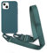 Leather Armor Handykette Hülle für iPhone 13(6.1) mit Band Halsband Lanyard (abnehmbar) Handyhülle,Handyhülle mit Verstellbarer Lanyard,Stoßfest Silikonhülle Handykette Handyhülle .-Grün