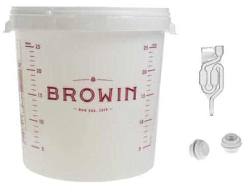 Recipiente de fermentación de 30 l, cubo de vino, cerveza, barril de fermentación, tapa