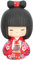 BESPORTBLE Muñecas Kokeshi japonesas geisha figura miniatura kimono muñecas geisha muñeca decoración coleccionable bonsái decoración del hogar accesorios escritorio ornamento decoración
