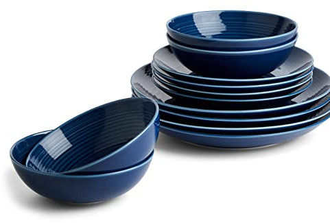 Royal Doulton Exclusively for Gordon Ramsay Gordon Ramsay Maze 12P Set Denim, Blue