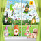 Yunkctuk 98 Stück Fensterbilder Frühling, Klebefolie Anti-Kollision Fensterdeko, 9 Blätter Fensterbilder frühling Kinder, Fenster Deko für Kinderzimmer