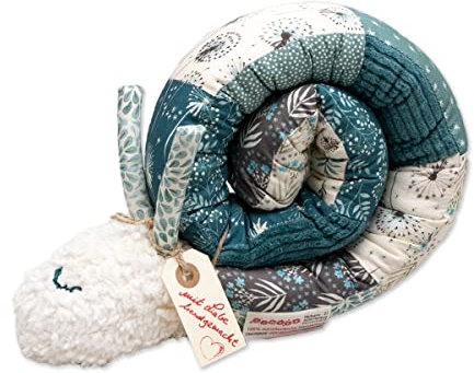 tinéba Puckschnecke I ca.110 cm I 100% Baumwolle | vorgewaschen | handmade in Hamburg (Pusteblume grün)