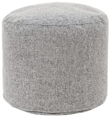 Elephant Living - Der Footstool Pouf - Premium Indoor Hocker rund - hergestellt aus hochwertigem, verwobenem Stoff - ideal in Kombination mit dem Elephant Lounger Sitzsack (Grau)