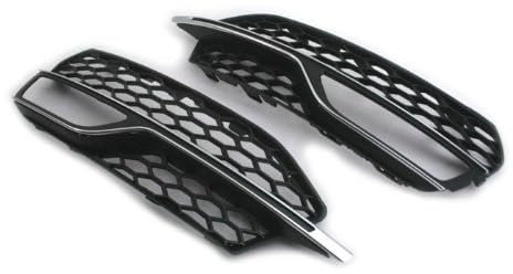 Ventilazione Intake Griglie per Au&di A3 8V Pre-Facelift 2013-2015 Modello (Solo PARAURTI S-Line) Nido d'Ape ventilato Chrome Trim Fendinebbia Griglia