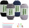4 X 50g Wolle zum Häkeln Easy Chenille Wolle Zum Häkeln Häkelwolle Dicke Wolle Zum Häkeln gut Sichtbare Maschen, Häkelgarn Dickes Garn Baumwoll-Nylon(Dunkelblau + Hellgrau + Dunkelgrau + Schwarz)