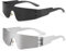 Hxezoc Techno-Brille, Futuristen, 2 Stück, für Party, Cosplay, Kostüm